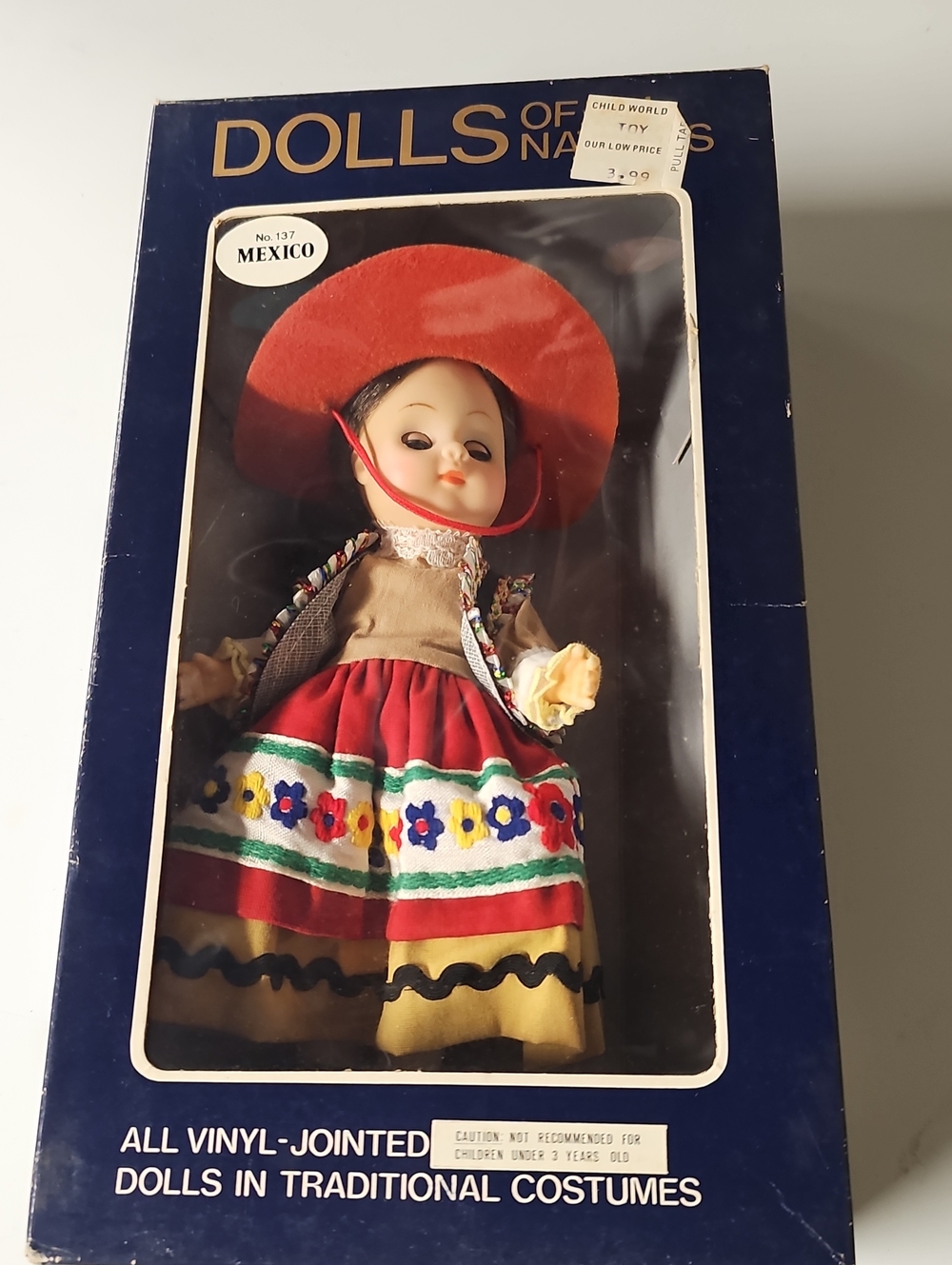 Vintage Dolls Of All Nation Mexico Doll In Original Box Perfect Condition